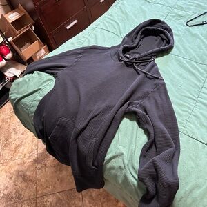Hollister Pleated Black Hoodie Size Medium